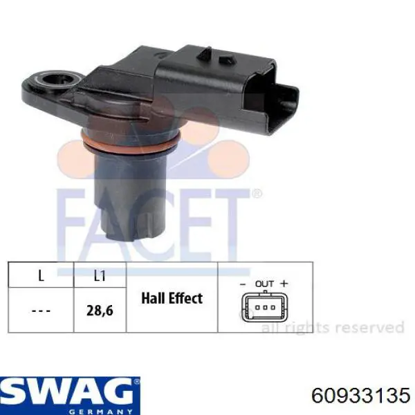 Sensor de árbol de levas Swag 60933135 precio, desde 27,59 EUR