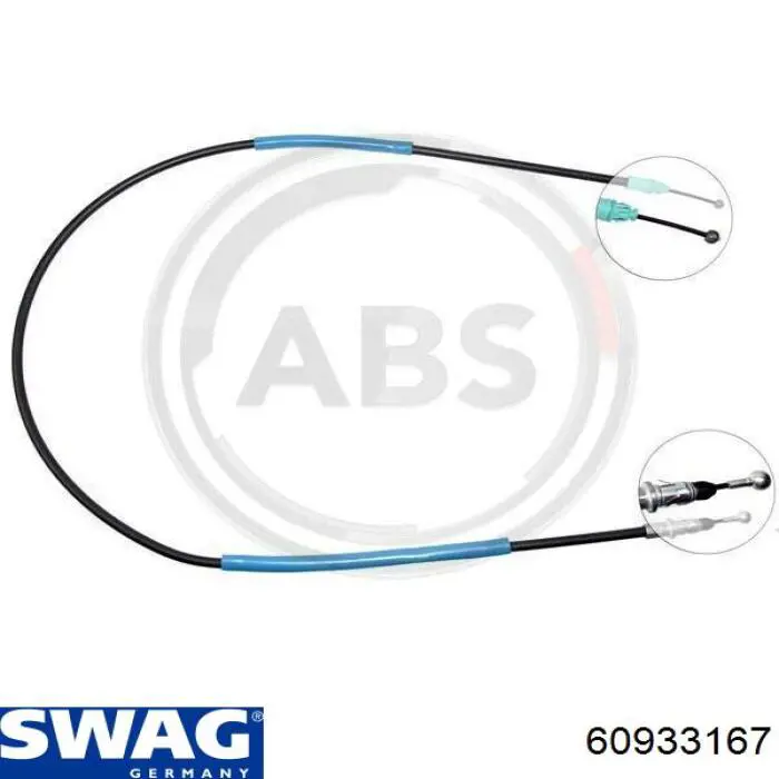 60933167 Swag cable de freno de mano trasero izquierdo