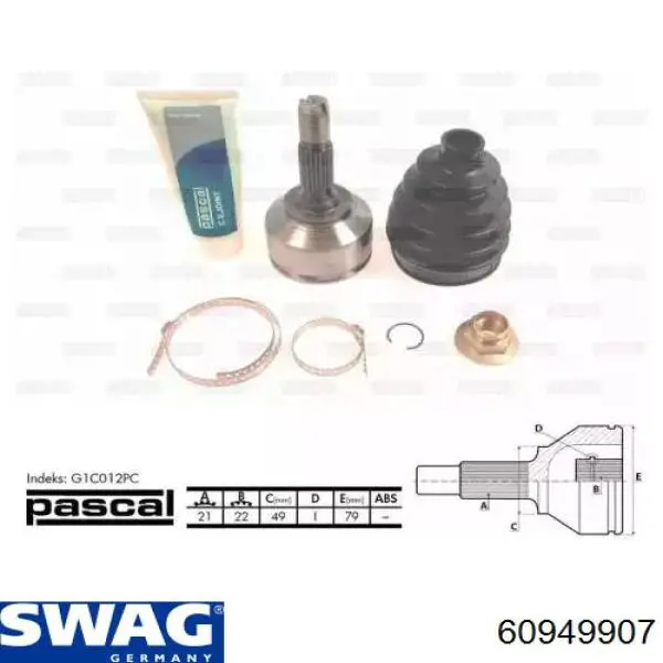 Comprar 60949907 Swag Fuelle de palier delantero exterior
