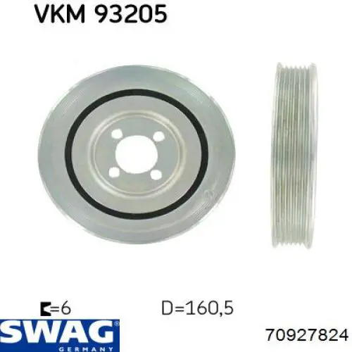 Polea del cigüeñal Swag 70927824 precio, desde 43,54 EUR