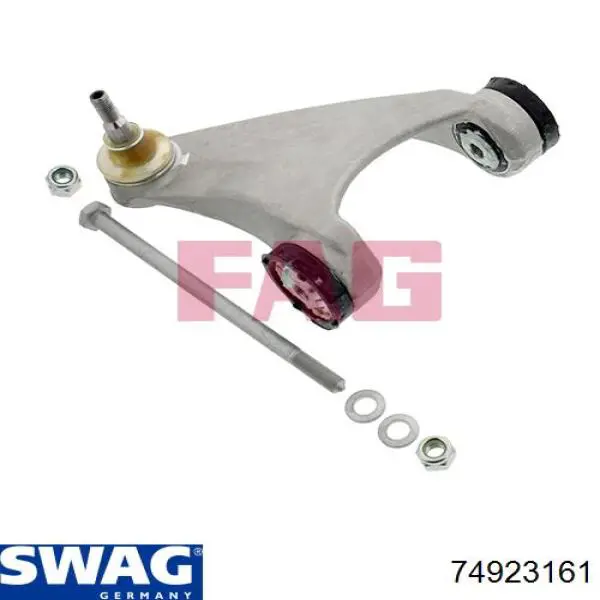 Brazo superior izquierdo de la suspensión delantera 74923161 Swag