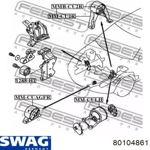 80104861 Swag soporte motor izquierdo