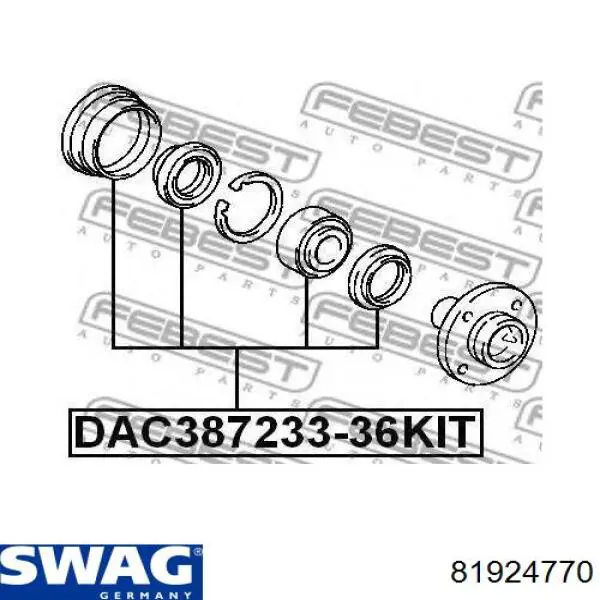 81924770 Swag cojinete de rueda delantero