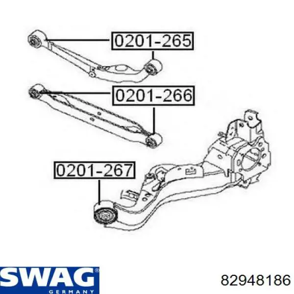 82948186 Swag brazo suspension trasero superior derecho