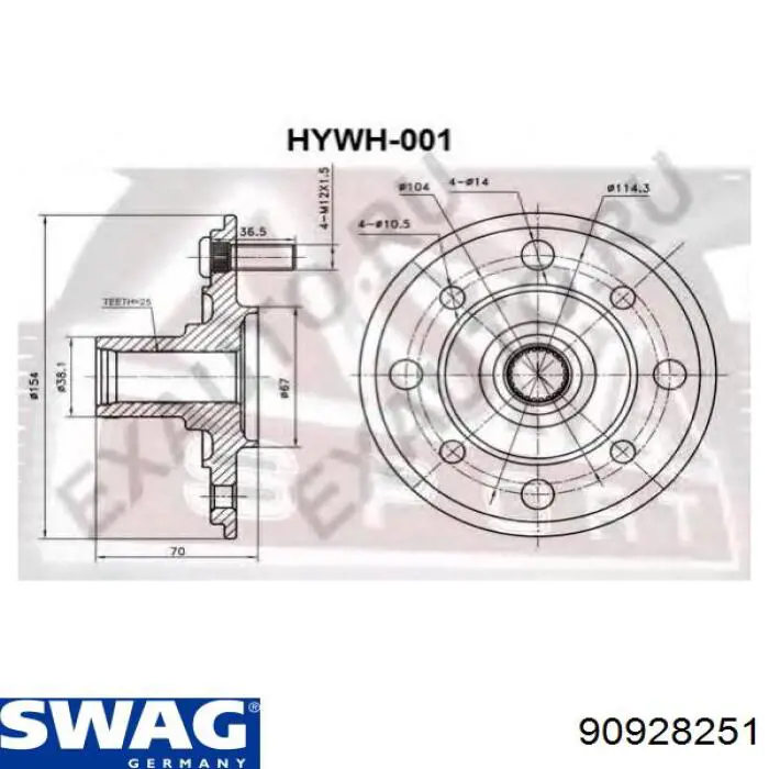 Buje de rueda delantero Swag 90928251 precio, desde 30,86 EUR