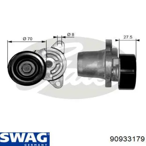 90933179 Swag tensor de correa, correa poli v