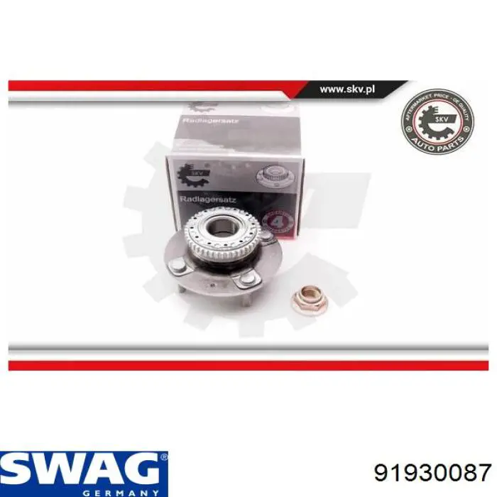 Rodamiento de rueda delantero Swag 91930087
