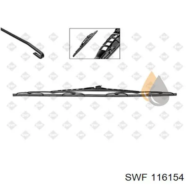 116154 SWF limpiaparabrisas de luna delantera copiloto