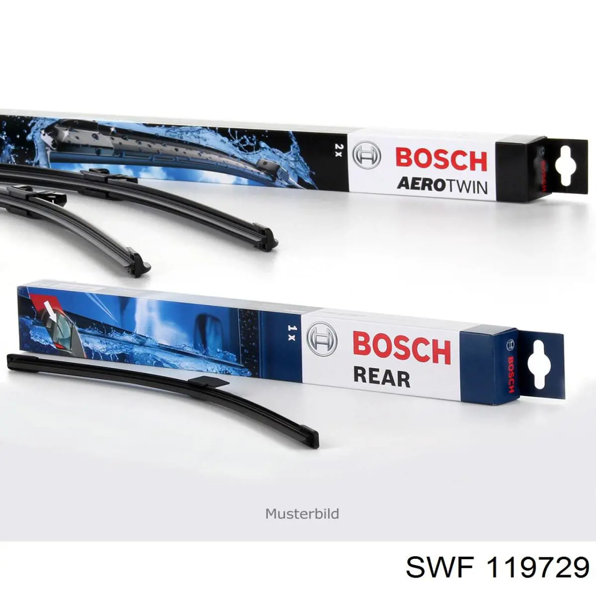 Juego de limpiaparabrisas de luna delantera, 2 piezas Fiat Punto 2 188