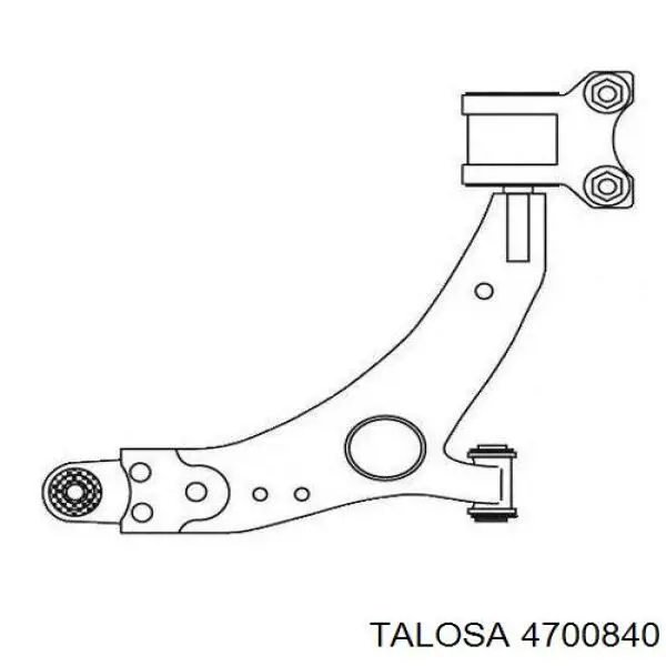 Buje del brazo transversal trasero Talosa 4700840