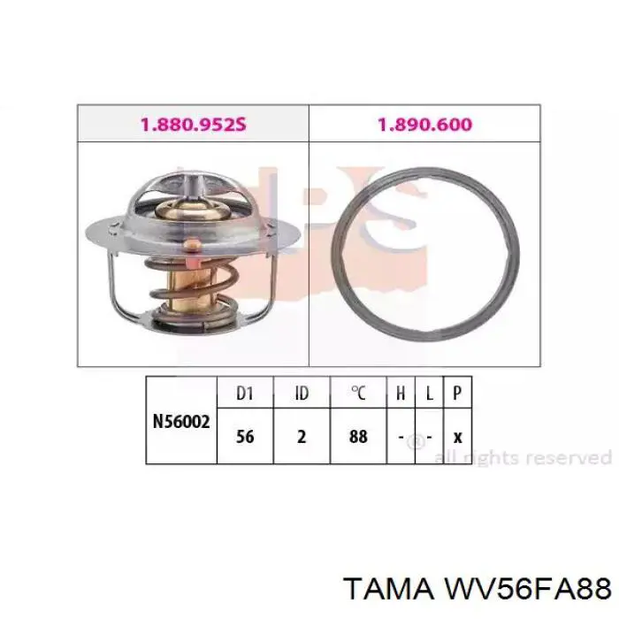 Comprar WV56FA88 Tama Termostato
