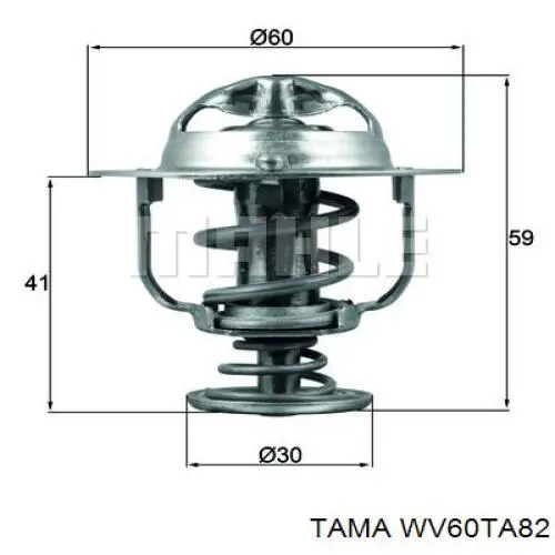 WV60TA82 Tama termostato, refrigerante