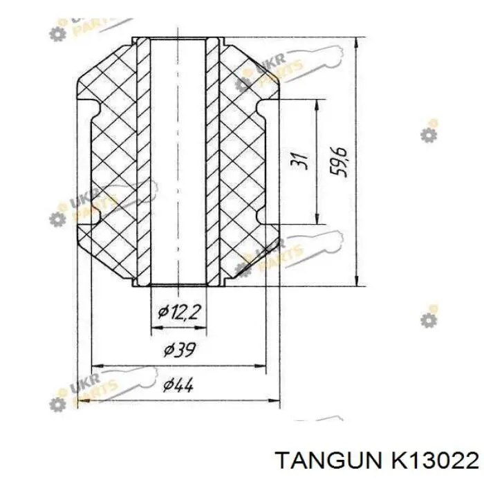 K13022 Tangun silentblock de suspensión delantero inferior