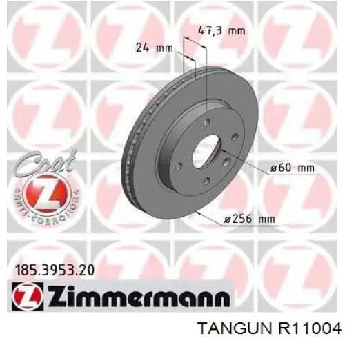 R11004 Tangun freno de disco delantero