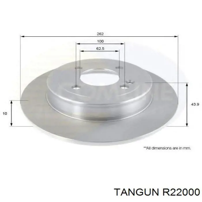 R22000 Tangun disco de freno trasero