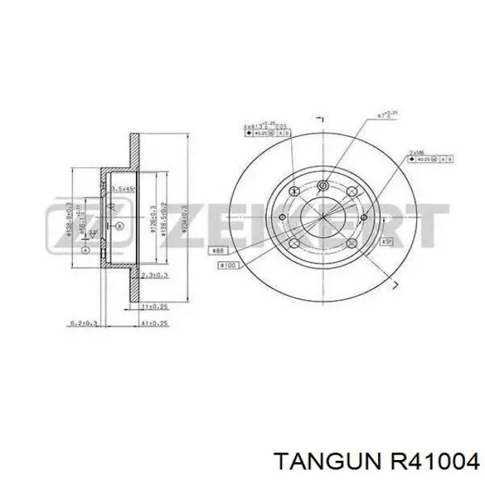 R41004 Tangun disco de freno delantero
