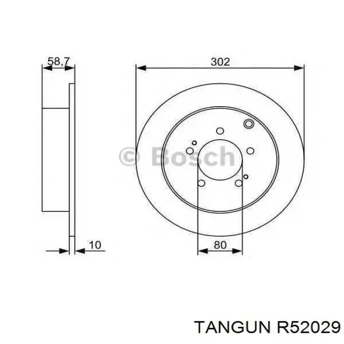 R52029 Tangun disco de freno trasero