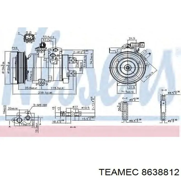 Comprar 5005498AE Chrysler Compresor de aire acondicionado coche