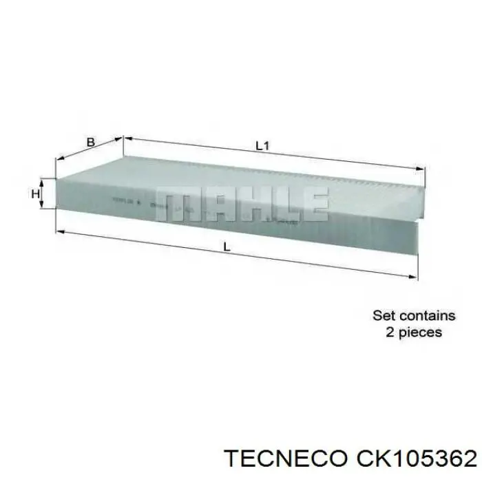 CK105362 Tecneco filtro de habitáculo