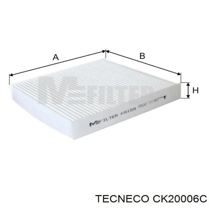 EKR7308 Mecafilter filtro de habitáculo