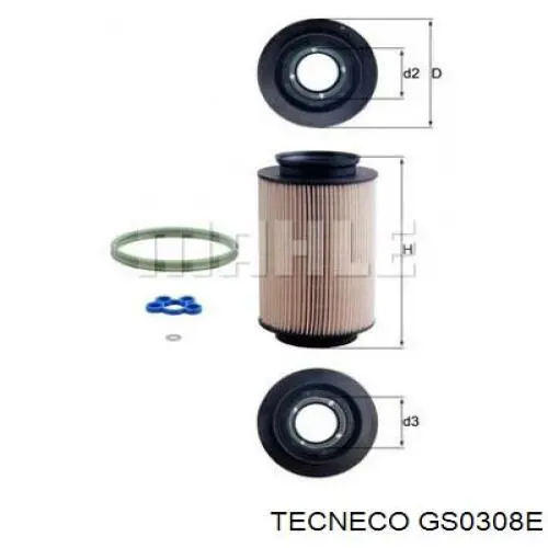 GS0308E Tecneco filtro combustible