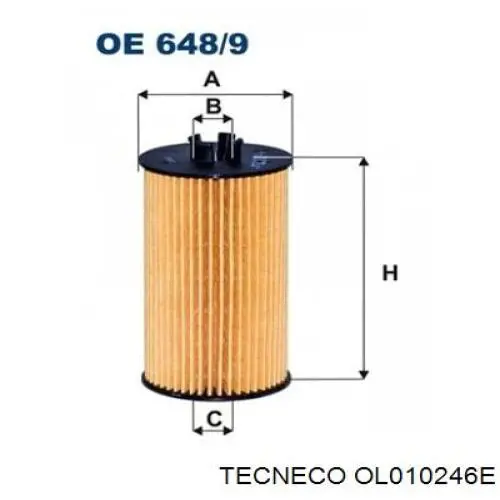 Filtro de aceite Opel Zafira P12