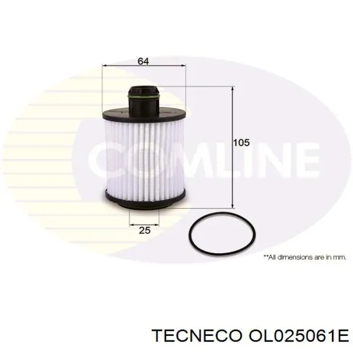 OL025061E Tecneco filtro de aceite