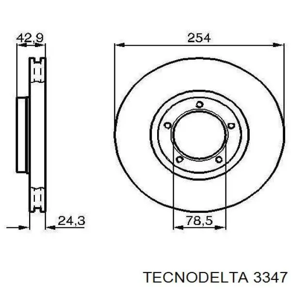 3347 Tecnodelta cilindro de freno de rueda trasero