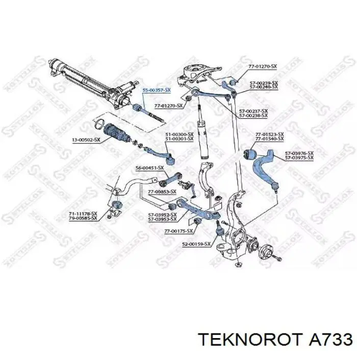 Brazo direccion coche Teknorot A733 precio, desde 13,64 EUR