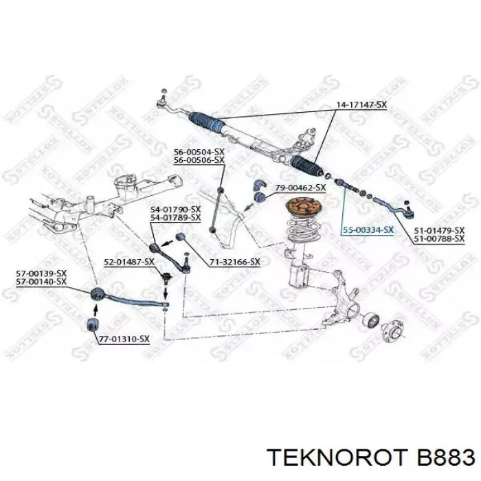 Brazo direccion coche Teknorot B883 precio, desde 17,70 EUR