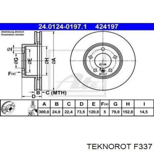 Bieleta estabilizadora delantera F337 Teknorot