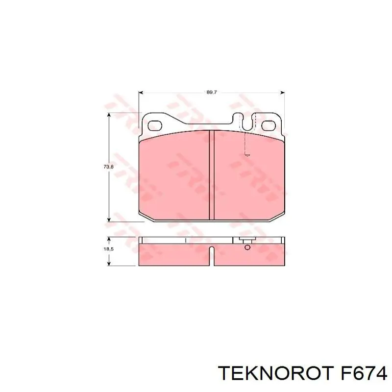 F-674 Teknorot soporte de barra estabilizadora trasera