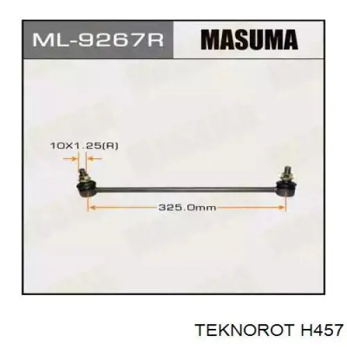 H457 Teknorot Bieleta estabilizadora delantera izquierda