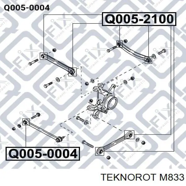 M-833 Teknorot brazo de suspension trasera