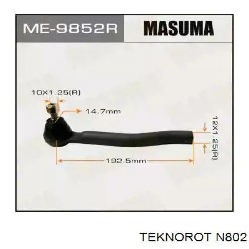 Comprar N802 Teknorot Rótula barra de acoplamiento exterior