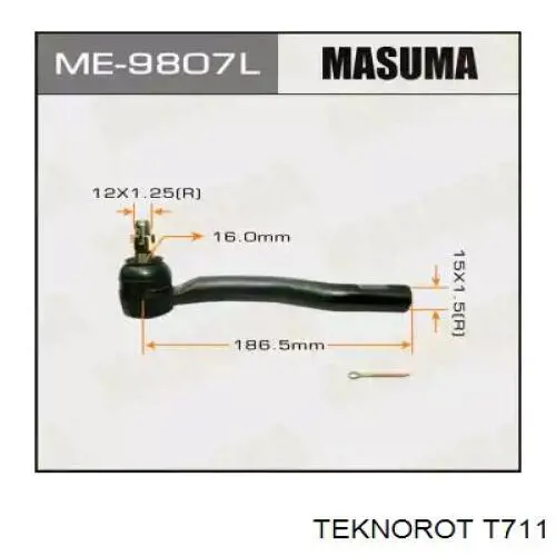 Rótula de barra de acoplamiento Teknorot T711 precio, desde 20,20 EUR