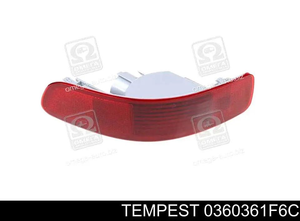 036 0361 F6C Tempest reflector, parachoques trasero, derecho