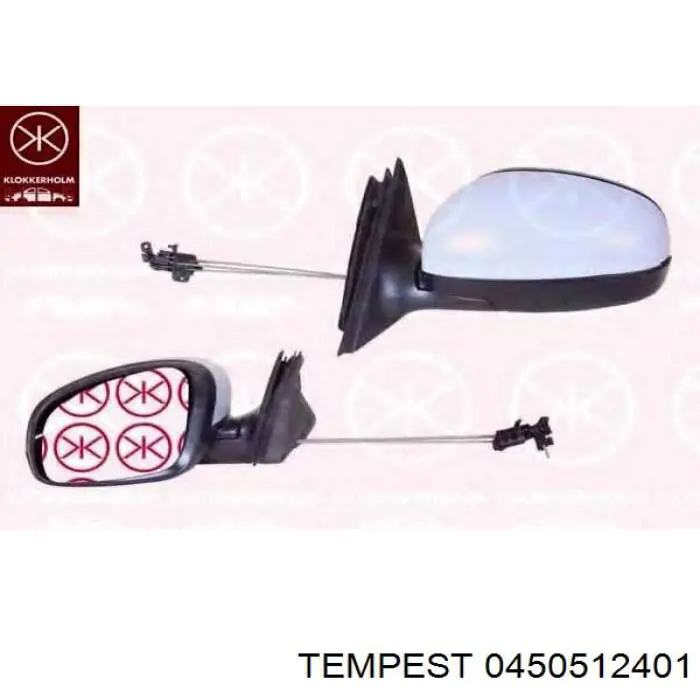 0450512401 Tempest Carcasa interior del espejo retrovisor izquierdo