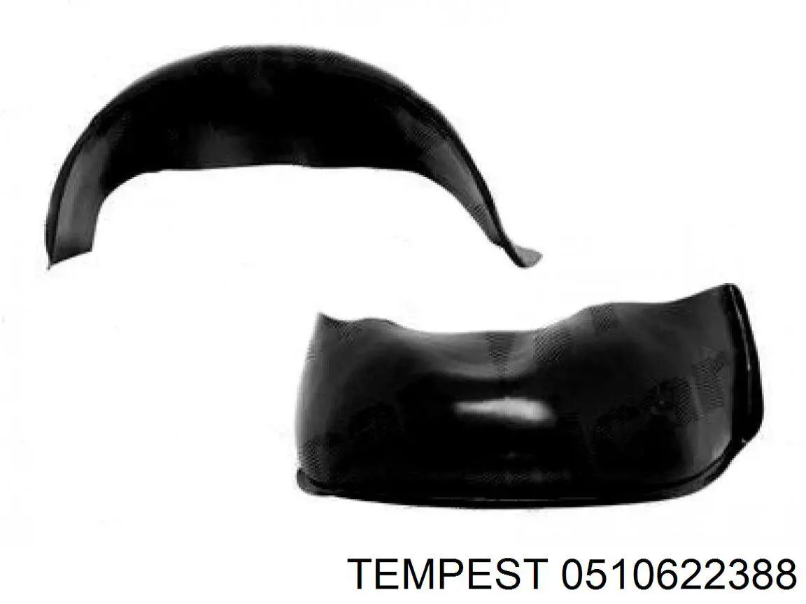 Guardabarros interior derecho, aleta delantera Tempest 0510622388 precio, desde 23,24 EUR