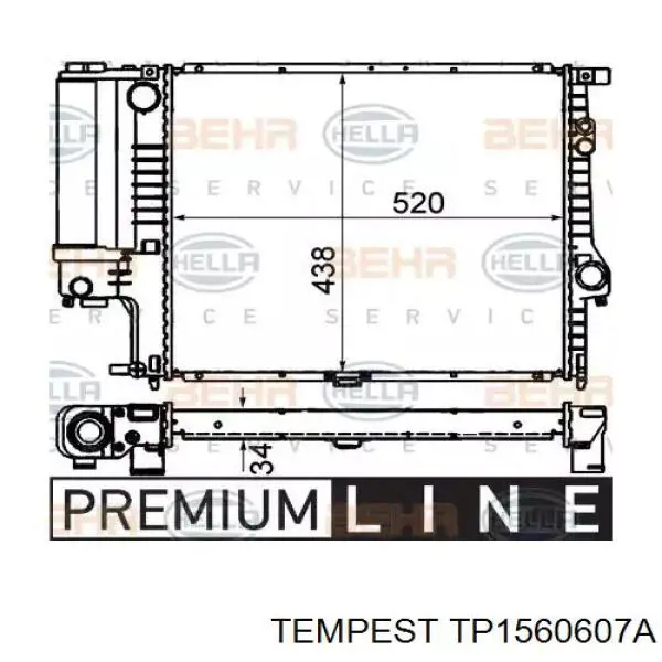 TP1560607A Tempest radiador