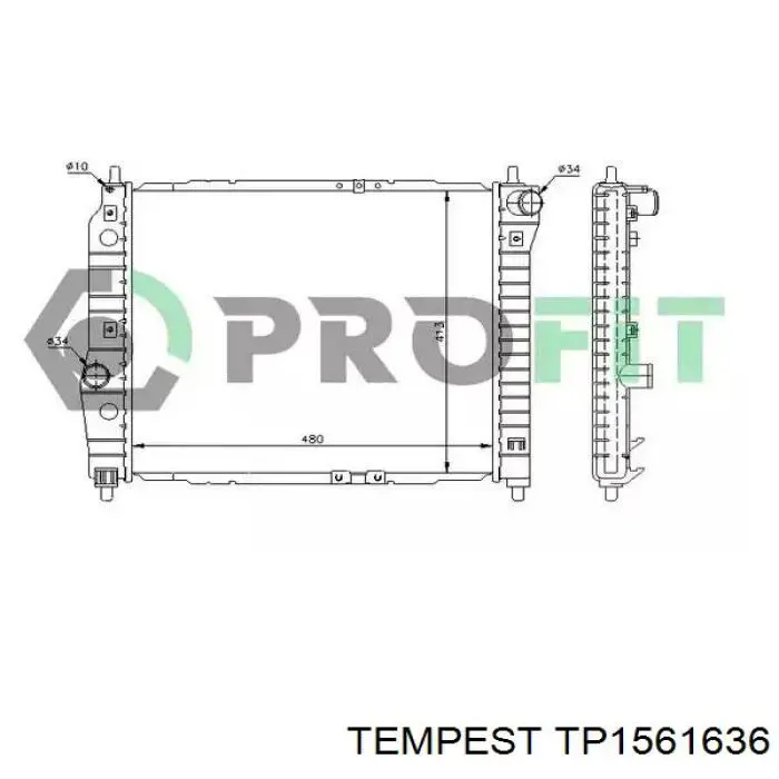 Radiador TP1561636 Tempest