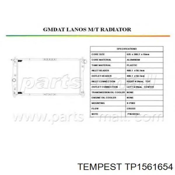 TP.15.61.654 Tempest radiador