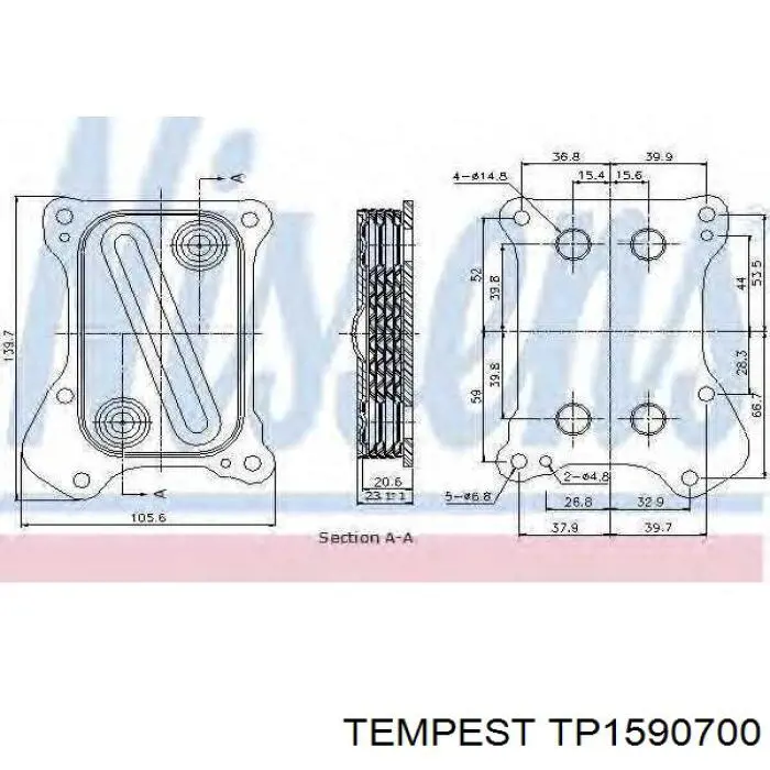 TP.1590700 Tempest radiador de aceite