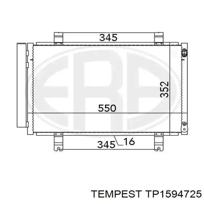 Condensador aire acondicionado TP1594725 Tempest