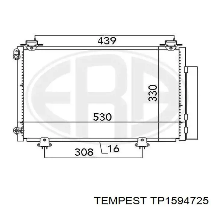 TP1594725 Tempest Radiador de aire acondicionado