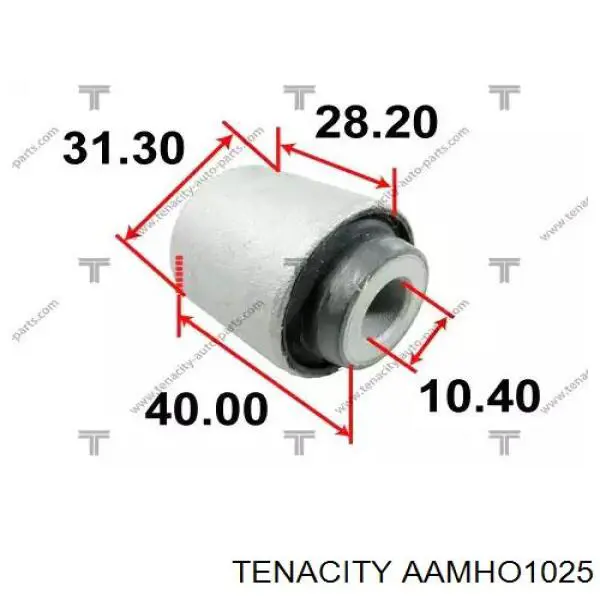 AAMHO1025 Tenacity silentblock de brazo de suspensión trasero superior