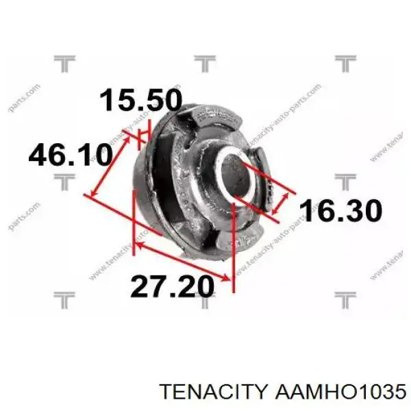 AAMHO1035 Tenacity Silentblock de brazo de suspensión delantero inferior