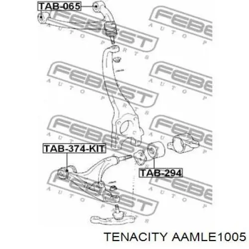 Silentblock del brazo de suspensión AAMLE1005 Tenacity