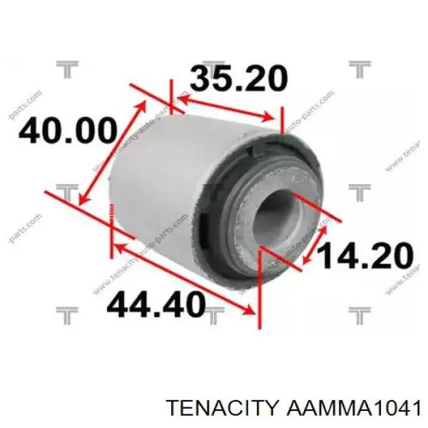 AAMMA1041 Tenacity Silentblock de brazo transversal de suspensión trasera