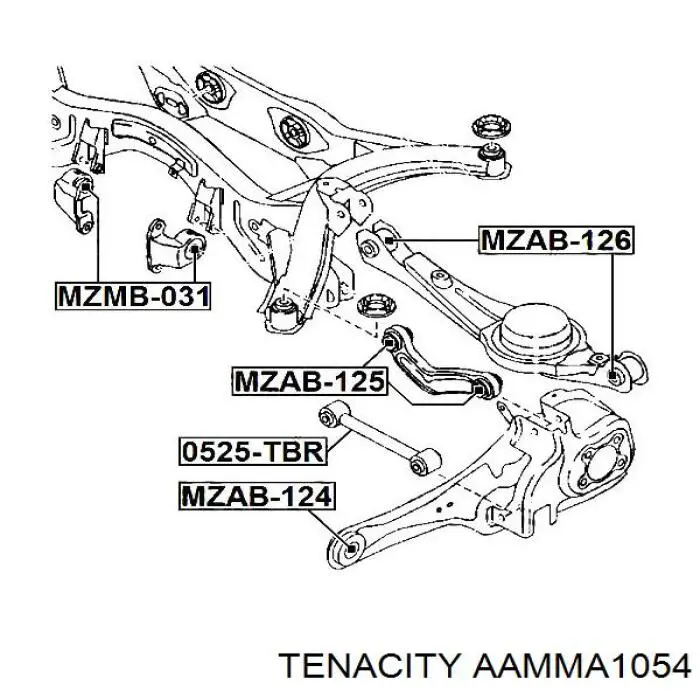 AAMMA1054 Tenacity suspensión, brazo oscilante trasero inferior